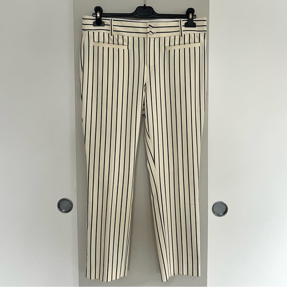 Anthropologie Essential Slim Striped Pants - Old Money Coastal Grandma Parisian - Picture 4 of 14
